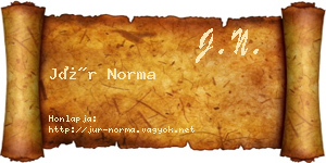 Jür Norma névjegykártya